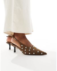 ALDO - – naiarah – fersenriemen-schuhe aus wildleder - Lyst