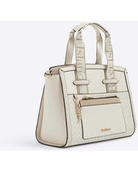 River Island - Webbing Handle Monogram Tote Bag - Lyst
