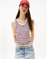 Tommy Hilfiger - – geripptes, gestreiftes tanktop - Lyst