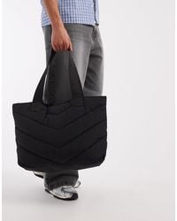 ASOS - Chevron Puffer Tote Bag - Lyst