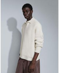 ASOS - Super Oversized Knitted Wool Blend Rib Notch Neck Jumper - Lyst