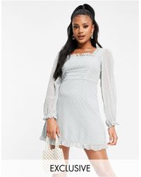 Missguided Dobby Skater Dress With 