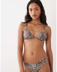 GOOD AMERICAN - Satin Perfect Fit Bikini Top - Lyst
