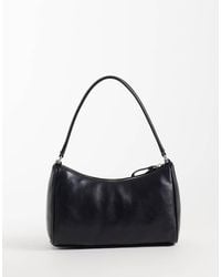 Tommy Hilfiger Bold Script Faux Leather Shoulder Bag 3.4 L in Black ...