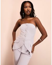 ASOS - Bandeau Waistcoat With Satin Bow Back Detail - Lyst