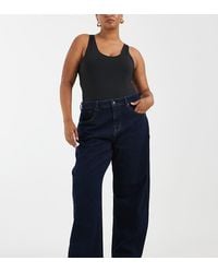 ASOS - Asos Design Curve Slim Barrel Jeans - Lyst
