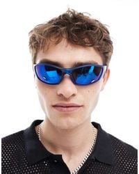 ASOS - Racer Sunglasses With Mirrored Lens - Lyst