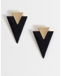 ASOS - Stud Earrings With Triangular Design - Lyst