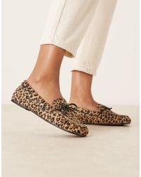 ASOS - – mirth – loafer mit leopardenmuster und lederschleife - Lyst