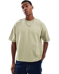 ASOS - – kastiges oversize-t-shirt aus schwerem stoff - Lyst