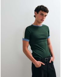 ASOS - Muscle Fit Raglan Ringer T-Shirt - Lyst