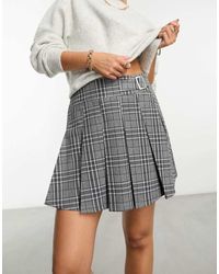 ASOS - Minigonna Stile Kilt A Pieghe A Quadri Con Fibbia - Lyst