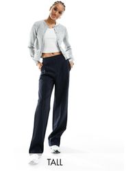 Pieces - Wide Leg Tailored Pants - Lyst