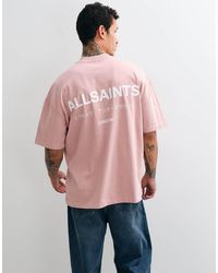 AllSaints - Underground Short Sleeve Graphic Logo T-shirt With Back Print - Lyst