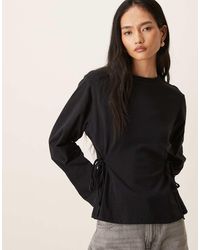 ASOS - Tie Waisted Detail Long Sleeve Top - Lyst