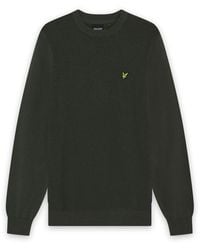 Lyle & Scott - Mid Knits Panelled Waffle Crew Neck Jumper - Lyst