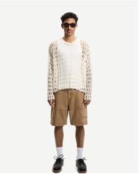 Bershka - Pantaloncini Cargo Color Cammello Stile Bermuda - Lyst
