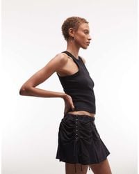 Weekday - Mini Skirt With Gathered Hook And Eye Detail - Lyst