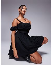 Taideux - Poitrines généreuses - harper - robe courte en coton stretch avec épaules nues - Lyst