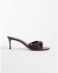 Mango - Heeled Mule With Knot Detail - Lyst