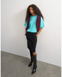 TOPSHOP - Denim 90s Low Rise Pencil Skirt - Lyst