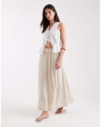 ONLY - Linen Look Midaxi Skirt - Lyst