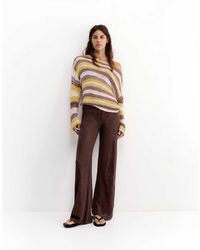 Pull&Bear - Floral Cutwork Trousers - Lyst