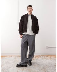 Reclaimed (vintage) - Cord Boxy Bomber Jacket - Lyst