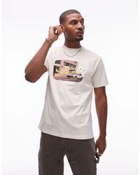 Carhartt - T-shirt à manches courtes et imprimé greatest flicks - beige - Lyst