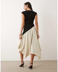 ASOS - Hybrid Midi Dress With Asymmetric Drop Waist - Lyst