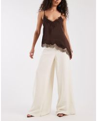 ASOS - Tailored High Waist Corset Detail Palazzo Pants - Lyst