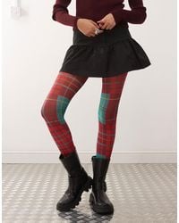 Reclaimed (vintage) - – strumpfhose mit schottenkaromuster - Lyst