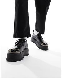 Koi Footwear - Koi Platform Laceup Shoes With Metal Toe Cap - Lyst