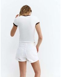 Pull&Bear - Ribbed T-shirt With Graphic - Lyst