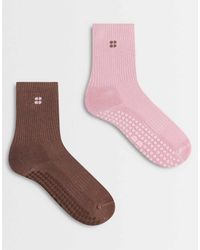 Sweaty Betty - 2 Packet Grip Pilates Socks And - Lyst