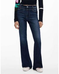 Desigual - Washed Flared Jeans - Lyst