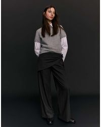Bershka - Tailored Fit Scarf Trousers - Lyst