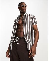 Jack & Jones - Originals Bold Stripe Short Sleeve Shirt - Lyst