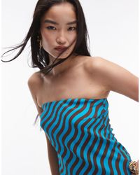 TOPSHOP - Co-ord wiggle Stripe Bandeau Top - Lyst