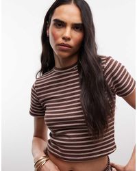 CERNUCCI - Zachte Crop Top Met Dubbele Strepen - Lyst
