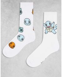 ASOS - 2pk Pack Socks With Pokemon Graphic - Lyst
