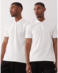 ASOS - Essentials 2 Pack Regular Fit Polo Shirt - Lyst