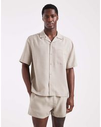 ASOS - Co-ord Linen Look Relaxed Revere Shirt - Lyst