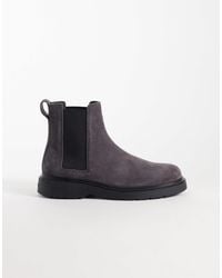 Calvin Klein - Essential Suede Combat Chelsea Boots - Lyst