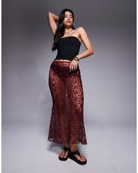 ASOS - – asymmetrischer maxirock aus spitze - Lyst