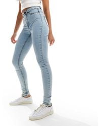Noisy May - Callie High Waist Skinny Jeans - Lyst