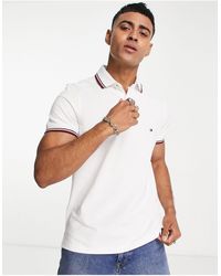 Tommy Hilfiger - Flag Logo Contrast Tipped Collar Pique Polo Regular Fit - Lyst