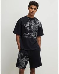 River Island - Oversized Japanese Dragon T-Shirt - Lyst