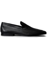 Calvin Klein - Square Toe Leather Loafer With Piping Detail - Lyst