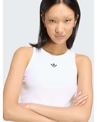adidas Originals - Essentials Rib Tank Top - Lyst